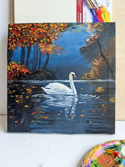 Beautiful Swan In lake