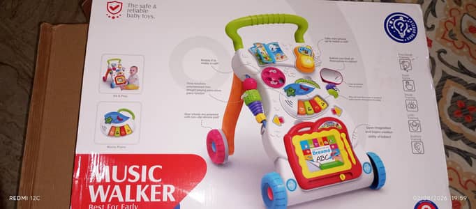 Musical baby walker