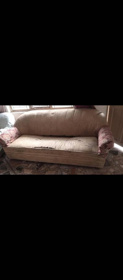 wooden sofa