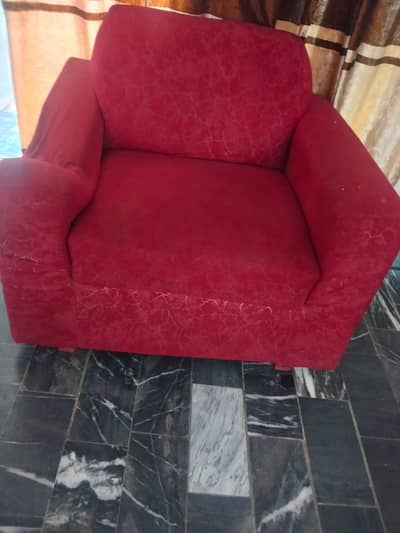 3+2+1 Sofa Set for Sale – Good Condition – Maroon Color