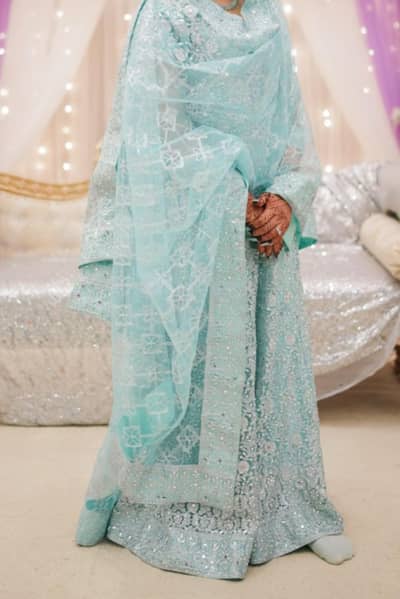  Elegant Ice Blue Bridal/Party Maxi – Worn Once – Excellent Condition