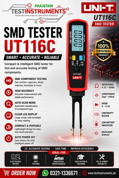 UT116C UNI-T SMD Tester In Pakistan