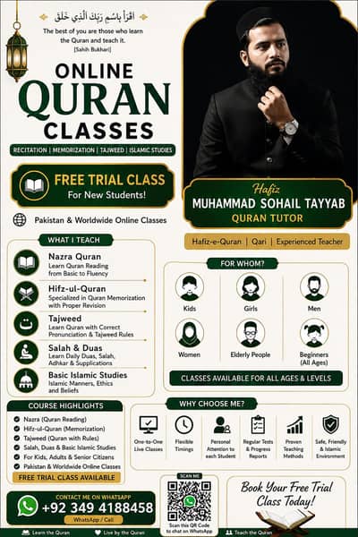 Online Quran Teacher | Nazra | Hifz | Tajweed | Free Trial Class