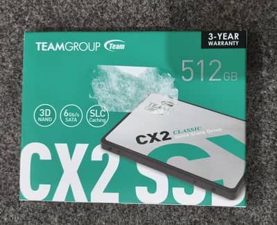 Brand New TeamGroup CX2 512GB SATA SSD – Sealed Pack