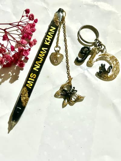 Beautiful refillable  resin pen set