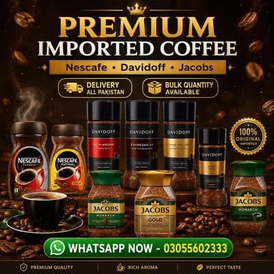 Nescafe, Davidoff & Jacobs | Imported Instant Coffee, Delivery All Pak