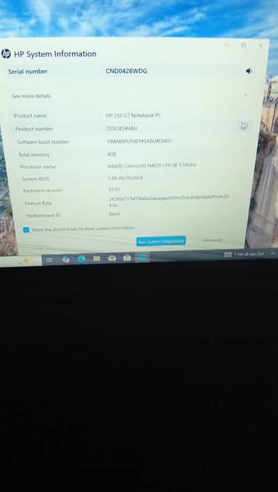 Hp 250 G7|128 GB SSD Celeron N4020|slim& Relabel Laptop