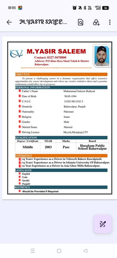 I'm professional driver I need driving job