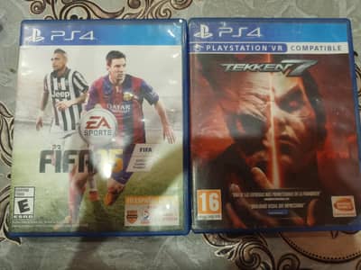 2 CDs   Tekken 7 and.  Fifa for   PS 4