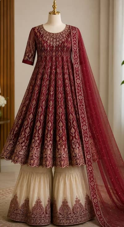 wedding formals, party wear embroidered