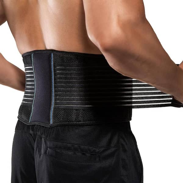 BraceUP Support Belt Lower Back Waist Stabilizer Dual Adjustable Straps Breathable Mesh Panels, B601, 1 C A1089