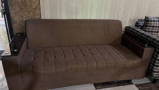 7 seater sofa set brown color