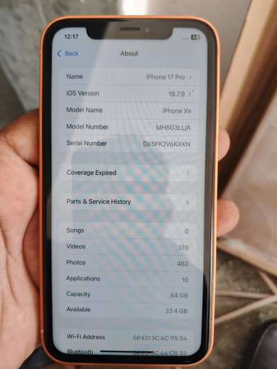 Apple iPhone XR converted 17 pro max
