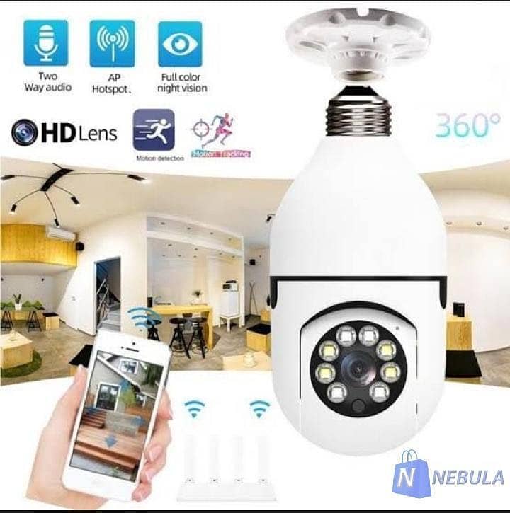 360 View Security Camera White ABS Plastic 7