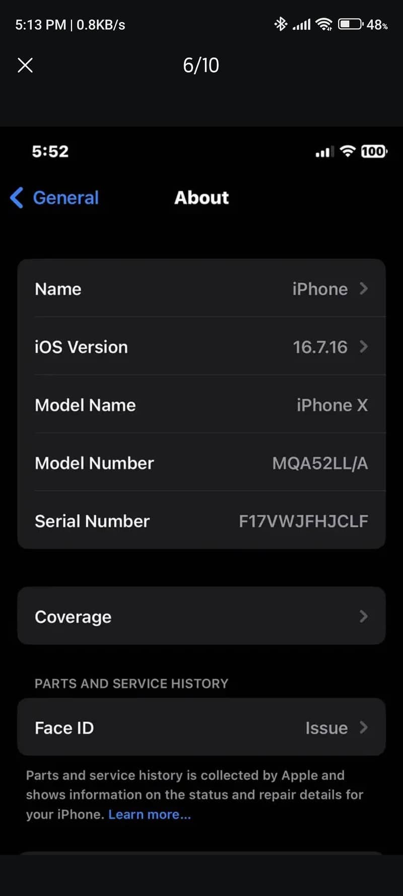 Apple iPhone X (exchange possible with good android phones) 3