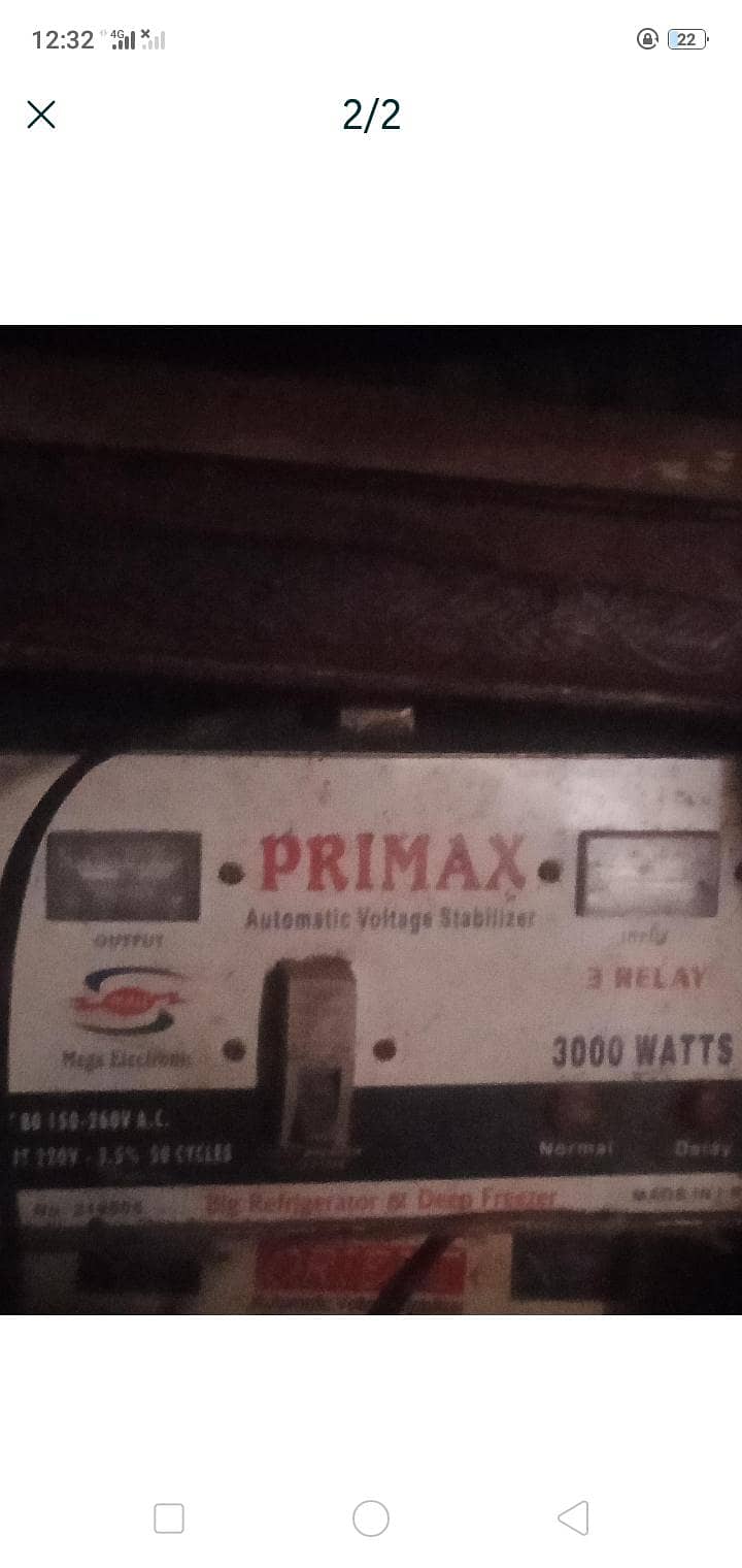 PRIMAX automatic voltage stablizer 0