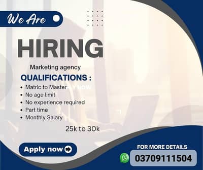 Male and female staff required