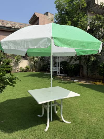  Outdoor Umbrella + Table Set For Sale in Jhelum 