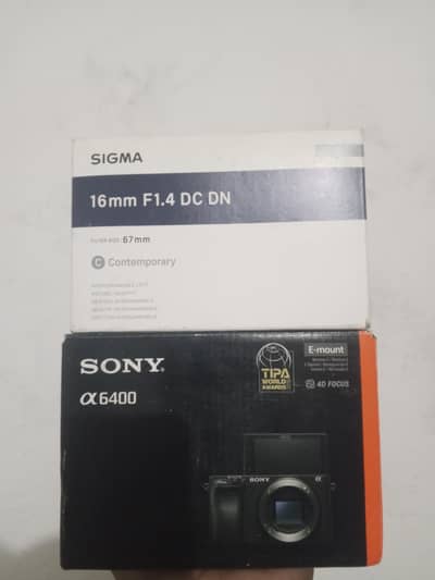 Sony alpha 6400 with sigma 16mm