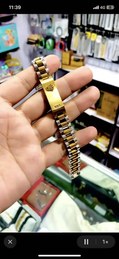 Premium 2-Tone Gold & Silver Watch Bracelet | Rolex Style Band