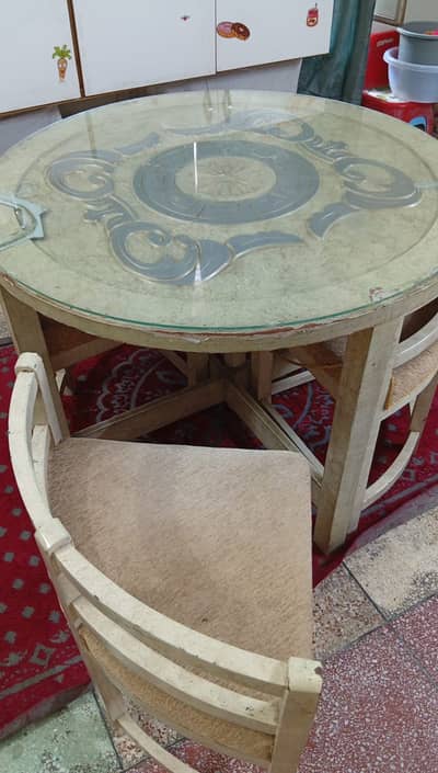 Dining table with four chairs