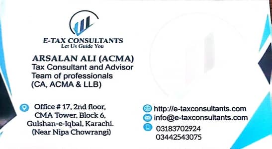 NTN Registration & ATL Active Filer Services [FBR TAX SERVICES]