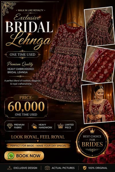 Exclusive Bridal Lehnga for sale | Premium heavy embro