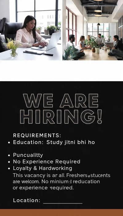 Male and Female staff required 