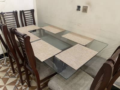 Dinning Table with wooden chairs 6 person