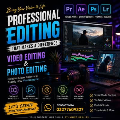 photo/video editing on Adobe's Apps