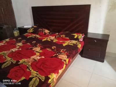 bed with mattress