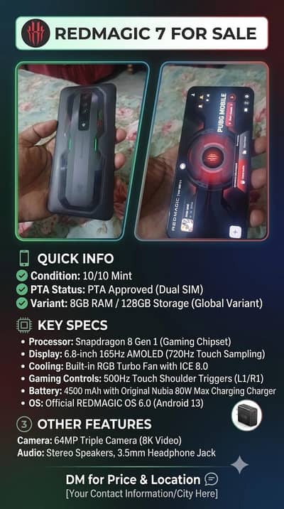 Redmagic 7 5G global dual sim