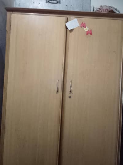 2 Door Wooden Wardrobe / Almari – Good Condition