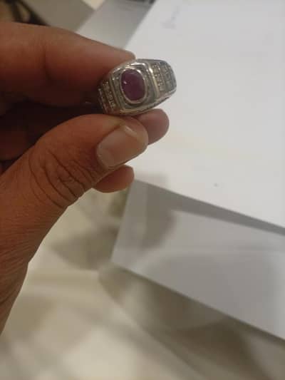 Ruby (yaqoot) chandi 10 gram