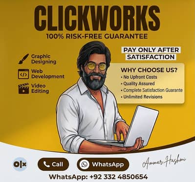 pay when the works completed designing illustration web development