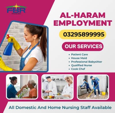 reliable staff house maid nanny's cheif cook driver all domestic staff