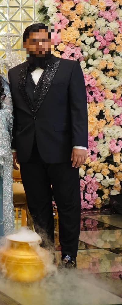 Black 3 Piece Men Suit Large Size | Wedding Suit | Groom Suit | Forma