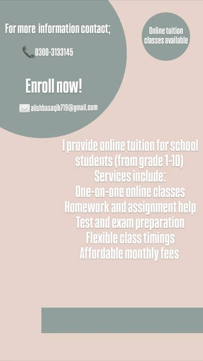 Online Tuition for Classes 1–10 | Affordable & Personalized