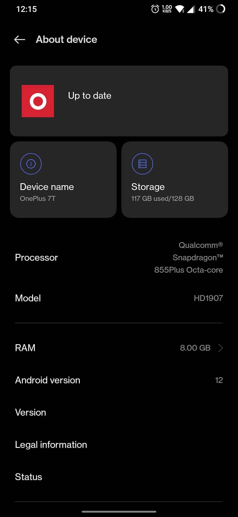 One Plus 7T 8