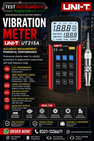 UNI-T UT315A  Vibration Tester In Pakistan