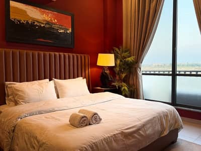 Daily & Weekly Basis Two Bedrooms Fully Furnished Luxury Apartments Available For Rent Gulberg greens Islamabad Project : Sky Park One
