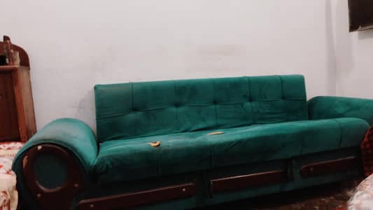 c green velvet sofa