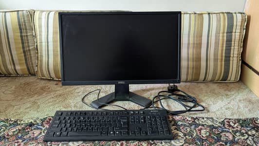 Dell P2217H 22 Inch IPS Full HD LED Monitor with A4Tech Keyboard
