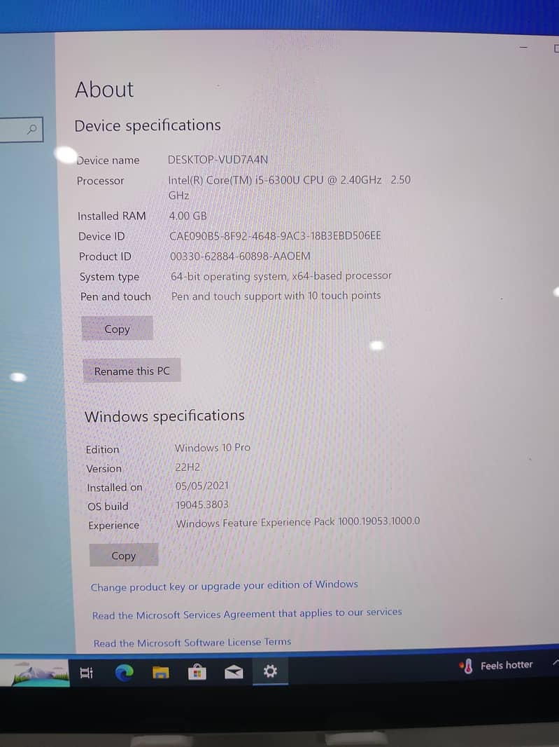 Microsoft surface pro 4 (Touch screen) 7