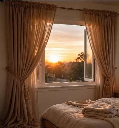 Beautiful 5 piece chiffon curtains
