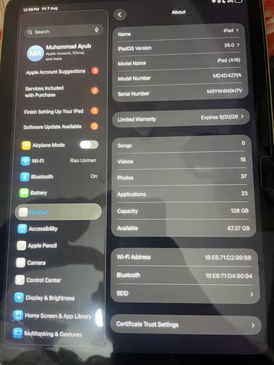 Ipad A16 11 generation