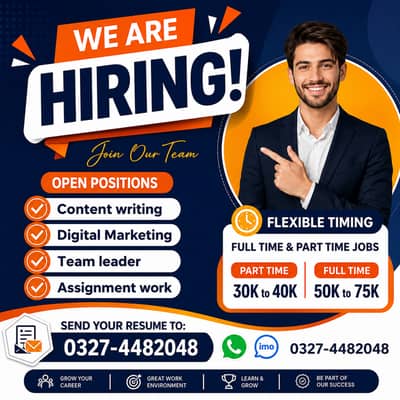 Part Time Job / Full Time Job / Home Base Job / Online Jobs /Data work