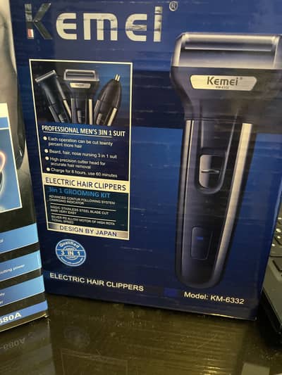 Original Kemei KM-6330 3-in-1 Hair Clipper, Trimmer