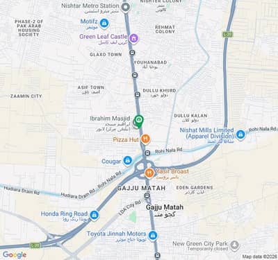 2 Marla Non Corner Commercial Plot For Sale On Ferozpur Road Prime Location Opposite Metro Station