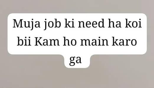 I need Job